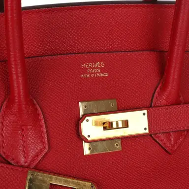 HERMÈS Pre-owned Hermes Birkin 35 Rouge Casaque Epsom Gold Hardware | Thumbnail 7 HERMÈS Pre-owned Hermes Birkin 35 Rouge Casaque Epsom Gold Hardware | Thumbnail 7