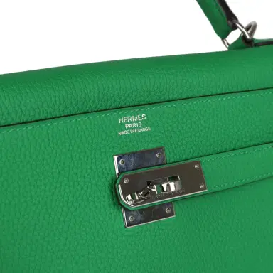HERMÈS Pre-owned Hermes Kelly Retourne 32 Bambou Togo Palladium Hardware | Thumbnail 7 HERMÈS Pre-owned Hermes Kelly Retourne 32 Bambou Togo Palladium Hardware | Thumbnail 7