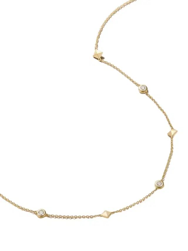 Petite Modern Renaissance 18-karat Gold Diamond Necklace