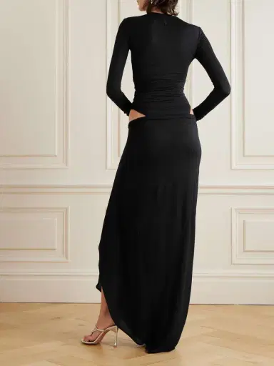 The Attico Asymmetric Cutout Modal-blend Maxi Dress | Thumbnail 3