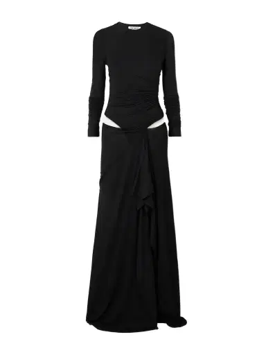 The Attico Asymmetric Cutout Modal-blend Maxi Dress | Thumbnail 1
