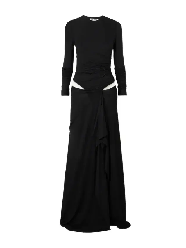 Asymmetric Cutout Modal-blend Maxi Dress