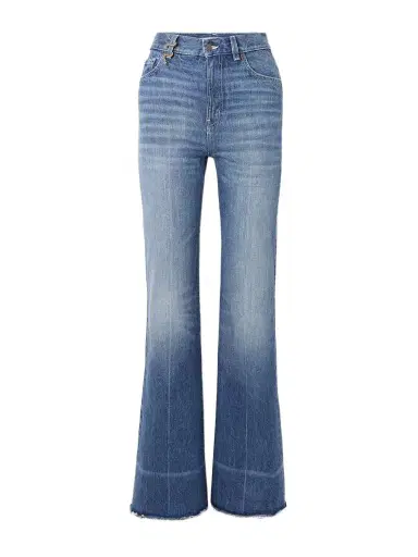 Chloé Snake Frayed Embellished Straight-leg Jeans | Thumbnail 1
