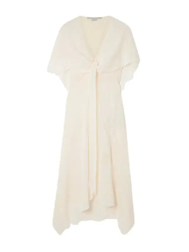 Layered Lace-trimmed Silk Crepe De Chine Midi Dress