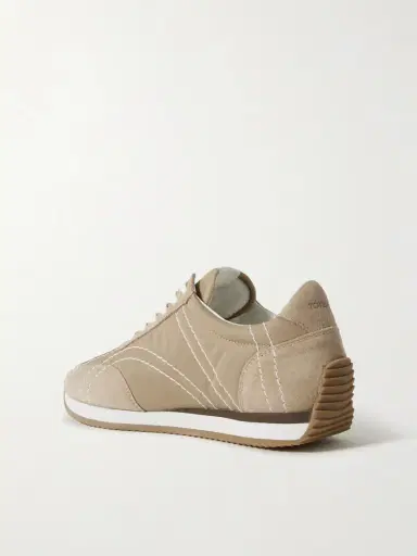TOTEME The Sport Suede And Twill Sneakers | Thumbnail 3 TOTEME The Sport Suede And Twill Sneakers | Thumbnail 3