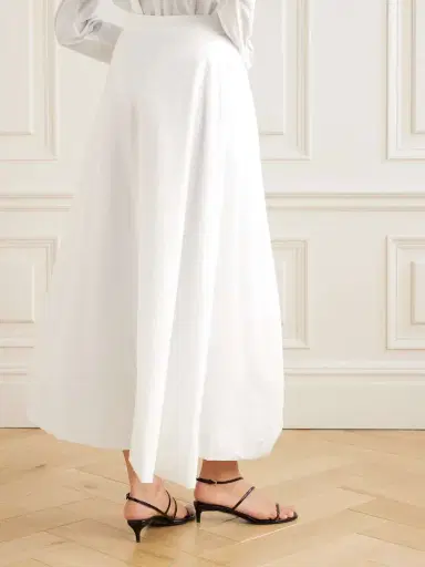 Brunello Cucinelli Gathered Cotton-blend Midi Skirt | Thumbnail 4 Brunello Cucinelli Gathered Cotton-blend Midi Skirt | Thumbnail 4
