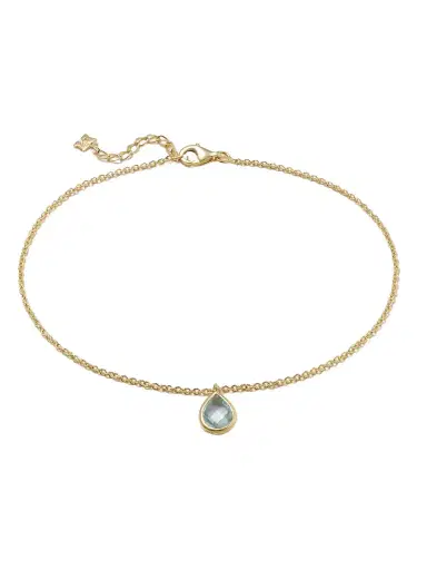 Mateo 14-karat Gold Topaz Anklet | Thumbnail 1 Mateo 14-karat Gold Topaz Anklet | Thumbnail 1