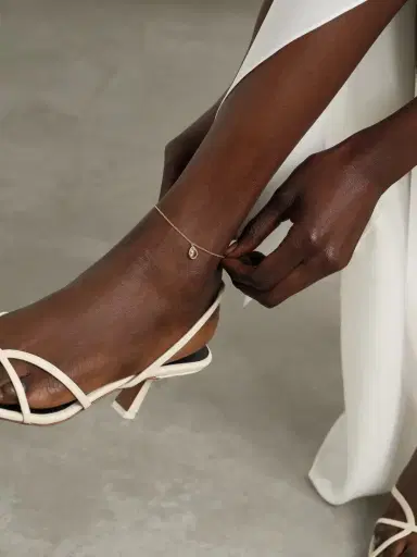 Mateo 14-karat Gold Amethyst Anklet | Thumbnail 2