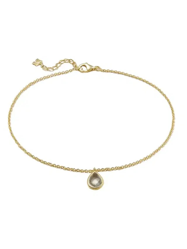 14-karat Gold Amethyst Anklet