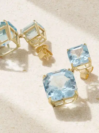 Mateo 14-karat Gold Topaz Earrings | Thumbnail 3