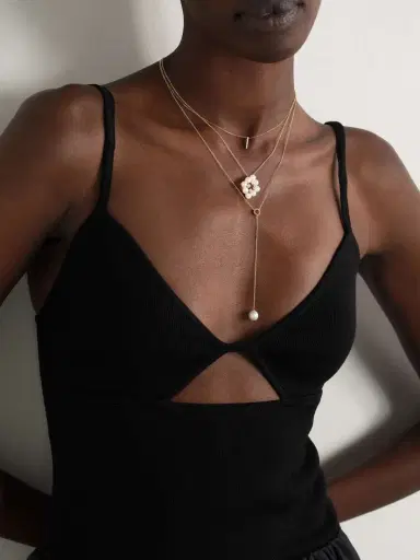 Mateo 14-karat Yellow And White Gold, Pearl And Diamond Necklace | Thumbnail 5 Mateo 14-karat Yellow And White Gold, Pearl And Diamond Necklace | Thumbnail 5
