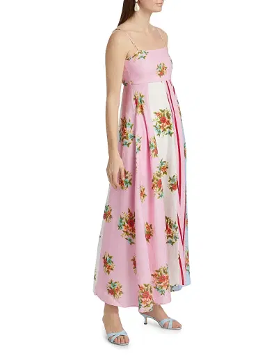 ASTON STUDIO Women's Lucille Belted Floral Linen Shirtdress - Multi Bouquet - Size 4 | Thumbnail 4 ASTON STUDIO Women's Lucille Belted Floral Linen Shirtdress - Multi Bouquet - Size 4 | Thumbnail 4