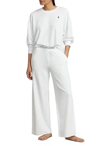 Polo Ralph Lauren Women's French Terry 2-Piece Pajama Set | Thumbnail 2 Polo Ralph Lauren Women's French Terry 2-Piece Pajama Set | Thumbnail 2