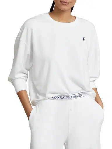 Polo Ralph Lauren Women's French Terry 2-Piece Pajama Set | Thumbnail 4 Polo Ralph Lauren Women's French Terry 2-Piece Pajama Set | Thumbnail 4