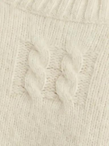 Nili Lotan Women's Gwendolyn Merino Wool Crewneck Sweater - Light Oat Melange | Thumbnail 7 Nili Lotan Women's Gwendolyn Merino Wool Crewneck Sweater - Light Oat Melange | Thumbnail 7