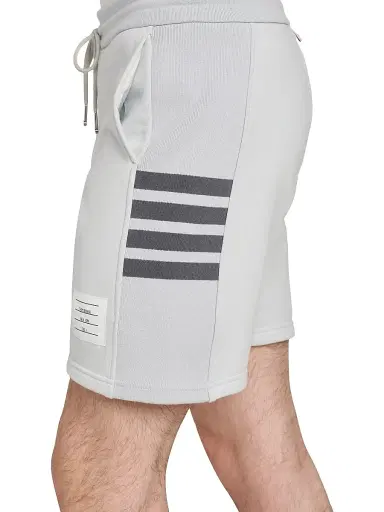 Thom Browne Men's Engineered 4 Bar Loopback Jersey Sweat Shorts - Pale Grey - Size XXL | Thumbnail 6 Thom Browne Men's Engineered 4 Bar Loopback Jersey Sweat Shorts - Pale Grey - Size XXL | Thumbnail 6