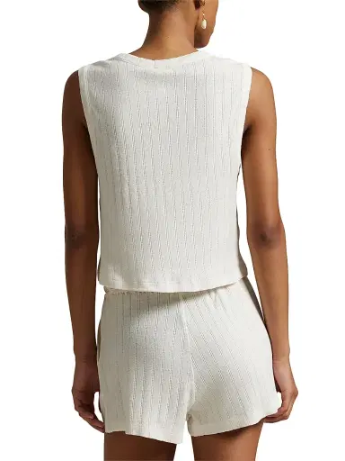 Polo Ralph Lauren Women's Polo Pointelle Cami Short Pajamas | Thumbnail 4 Polo Ralph Lauren Women's Polo Pointelle Cami Short Pajamas | Thumbnail 4