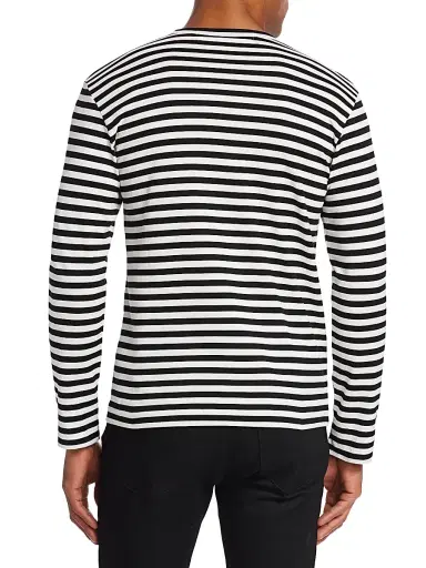 Comme des Garçons PLAY Men's Mini Heart Long-Sleeve Cotton Tee | Thumbnail 5 Comme des Garçons PLAY Men's Mini Heart Long-Sleeve Cotton Tee | Thumbnail 5
