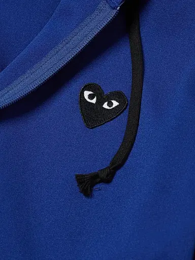 Comme des Garçons PLAY Men's Heart Hoodie - Navy - Size Small | Thumbnail 7