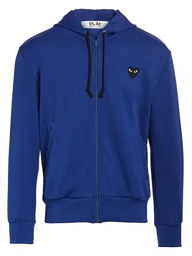 Comme des Garçons PLAY Men's Heart Hoodie - Navy - Size Small | Thumbnail 1