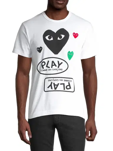 Comme des Garçons PLAY Men's Play Multi Heart Graphic T-Shirt | Thumbnail 3