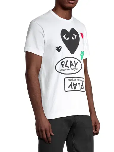 Comme des Garçons PLAY Men's Play Multi Heart Graphic T-Shirt | Thumbnail 4