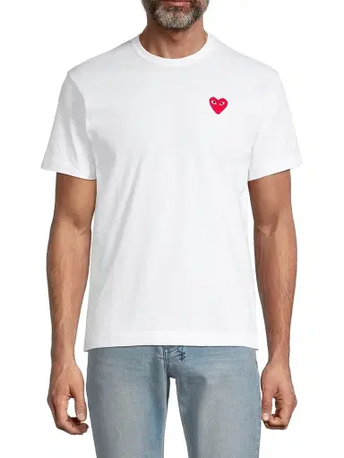 Comme des Garçons PLAY Men's Heart Tee - White | Thumbnail 3