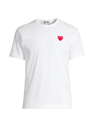 Comme des Garçons PLAY Men's Heart Tee - White | Thumbnail 1