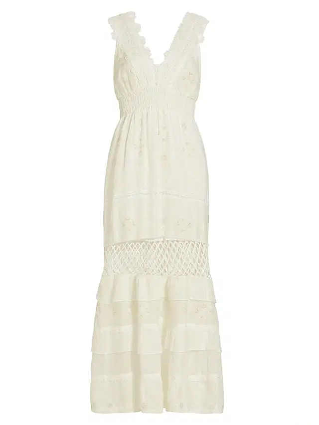 Queen Moda Women's Marilina Maxi Dress - Natural