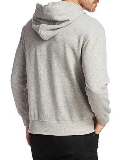 Comme des Garçons PLAY Men's Play Hooded Sweatshirt - Grey - Size Small | Thumbnail 5