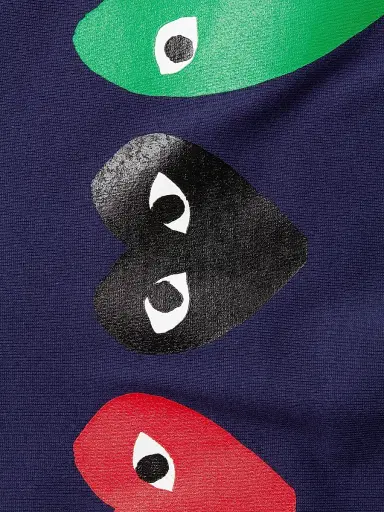 Comme des Garçons PLAY Men's Triple Heart Tee | Thumbnail 6 Comme des Garçons PLAY Men's Triple Heart Tee | Thumbnail 6