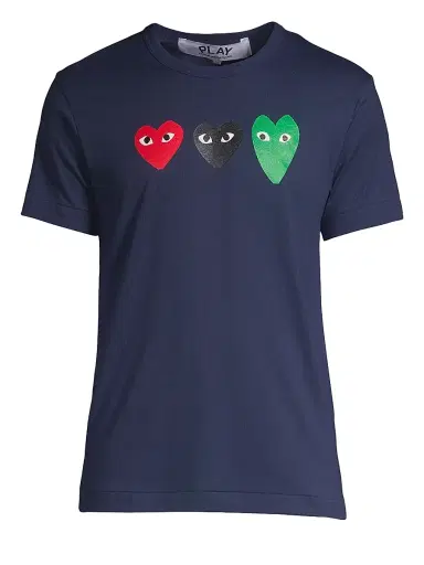 Comme des Garçons PLAY Men's Triple Heart Tee | Thumbnail 7 Comme des Garçons PLAY Men's Triple Heart Tee | Thumbnail 7