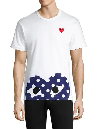 Comme des Garçons PLAY Men's Half Polka Dot Graphic Tee | Thumbnail 3 Comme des Garçons PLAY Men's Half Polka Dot Graphic Tee | Thumbnail 3
