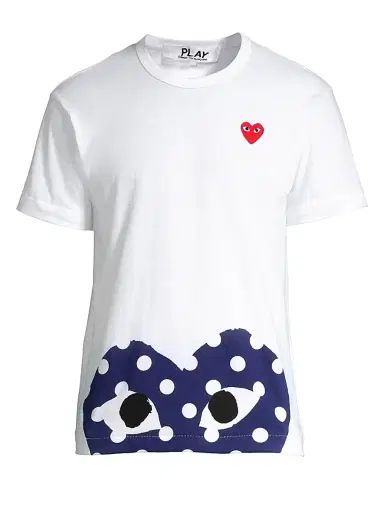Comme des Garçons PLAY Men's Half Polka Dot Graphic Tee | Thumbnail 7 Comme des Garçons PLAY Men's Half Polka Dot Graphic Tee | Thumbnail 7