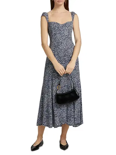 Reformation Women's Bryson Floral Sweetheart Midi-Dress - Largo - Size 12 | Thumbnail 2