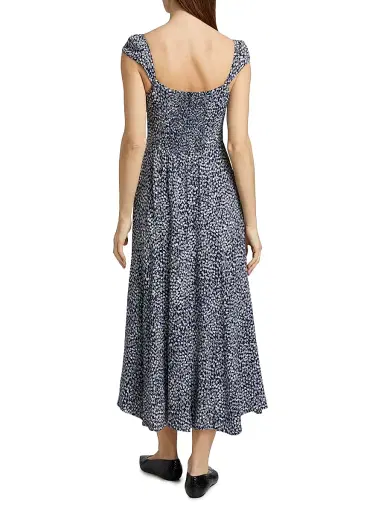 Reformation Women's Bryson Floral Sweetheart Midi-Dress - Largo - Size 12 | Thumbnail 5