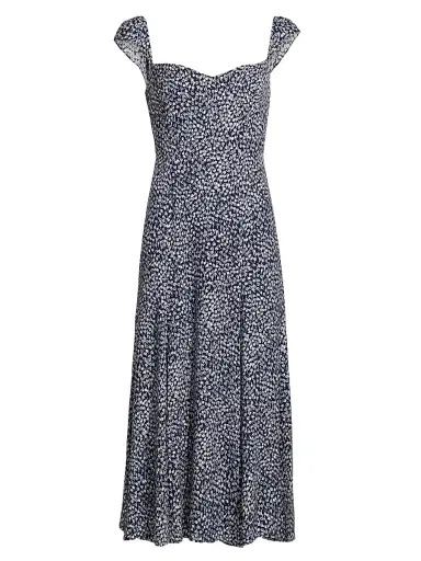 Reformation Women's Bryson Floral Sweetheart Midi-Dress - Largo - Size 12 | Thumbnail 1