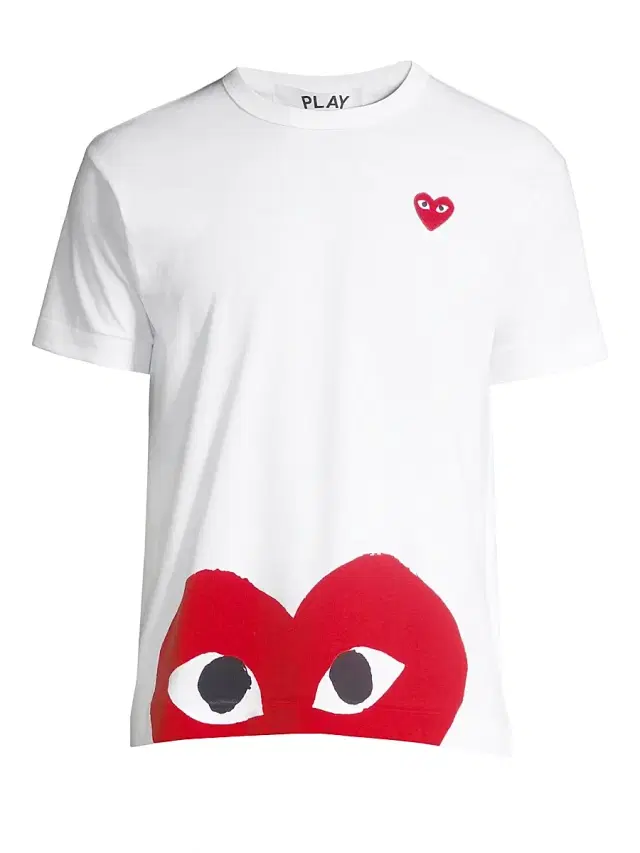 Men's Bottom Heart Tee - White