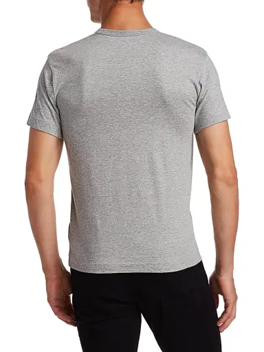 Comme des Garçons PLAY Men's Printed Cotton Tee - Grey - Size Medium | Thumbnail 5