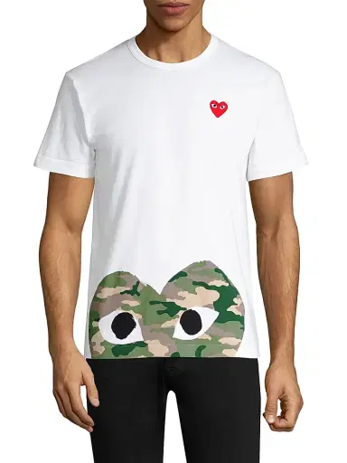 Comme des Garçons PLAY Men's Half Camo Heart Tee | Thumbnail 3 Comme des Garçons PLAY Men's Half Camo Heart Tee | Thumbnail 3