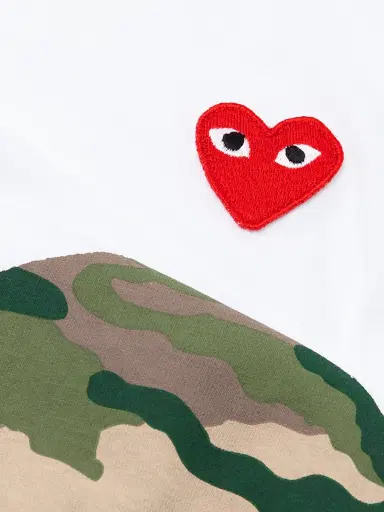 Comme des Garçons PLAY Men's Half Camo Heart Tee | Thumbnail 6 Comme des Garçons PLAY Men's Half Camo Heart Tee | Thumbnail 6