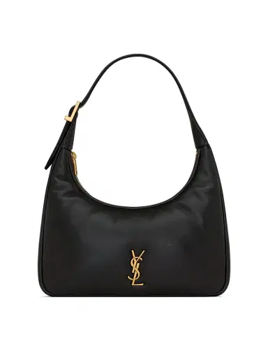 Saint Laurent Women's Calypso Mini Hobo Bag in Plunged Lambskin - Black | Thumbnail 1 Saint Laurent Women's Calypso Mini Hobo Bag in Plunged Lambskin - Black | Thumbnail 1