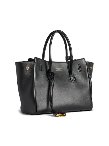 Balenciaga Women's Hampton Mini Carry All Bag in Smooth Calfskin - Black | Thumbnail 2 Balenciaga Women's Hampton Mini Carry All Bag in Smooth Calfskin - Black | Thumbnail 2