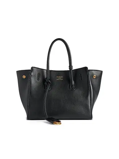 Balenciaga Women's Hampton Mini Carry All Bag in Smooth Calfskin - Black | Thumbnail 1 Balenciaga Women's Hampton Mini Carry All Bag in Smooth Calfskin - Black | Thumbnail 1