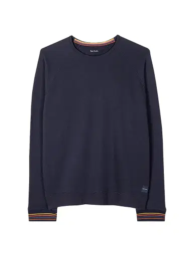 Paul Smith Men's Artist Long-Sleeve Sweatshirt - Inky | Thumbnail 1 Paul Smith Men's Artist Long-Sleeve Sweatshirt - Inky | Thumbnail 1