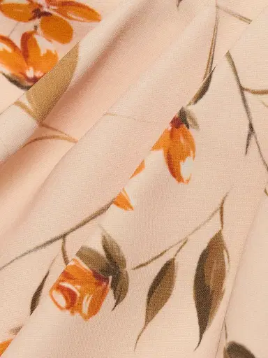 Chiara Boni La Petite Robe Women's Triana Floral Stretch Bell-Sleeve Knee-Length Dress - Cyd Gold | Thumbnail 7