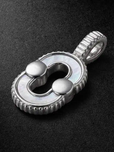Viltier Magnetic 18-Karat White Gold, Onyx and Mother-of-Pearl Pendant - Men | Thumbnail 3 Viltier Magnetic 18-Karat White Gold, Onyx and Mother-of-Pearl Pendant - Men | Thumbnail 3