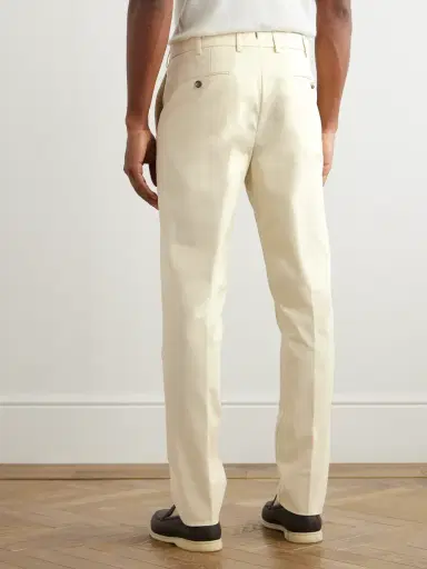 Loro Piana Carlo Hyannis Tapered Cotton-Blend Trousers - Men | Thumbnail 4