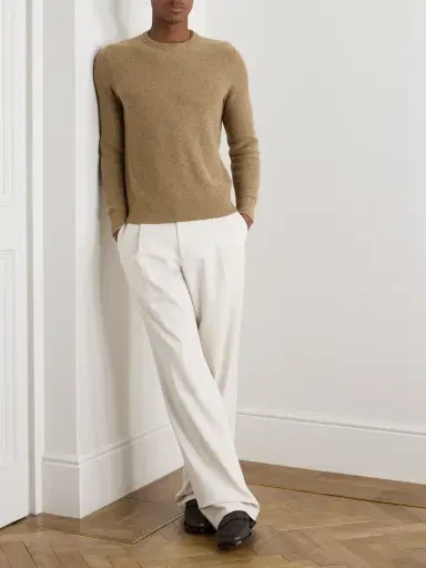 Loro Piana City Birdseye Baby Cashmere Sweater - Men | Thumbnail 2