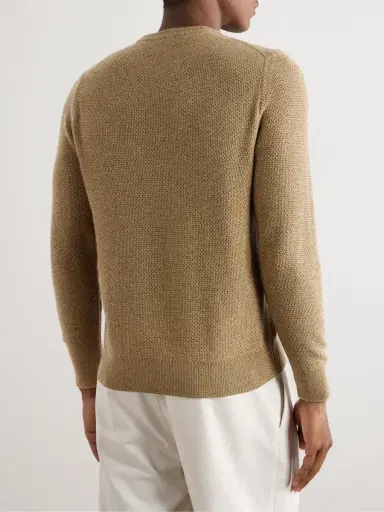 Loro Piana City Birdseye Baby Cashmere Sweater - Men | Thumbnail 3